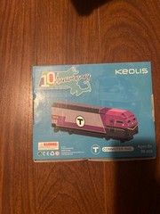 keolis commuter rail 10 year anniversary model train 98pcs purple black and grey