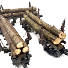 O gauge Custom Designed & Painted, Skeleton Cars with logs . Price Per Car