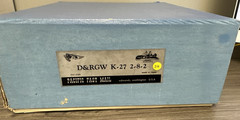 Pacific Fast Mail On3 Brass 2-8-2 K-27 Steam Locomotive D&RGW Unpainted Runs