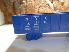 MARX 4 WHEEL NYC BLUE GONDOLA No 715100, MISSING COUPLERS 5-193-5