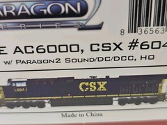 Ho Scale Broadway Limited Paragon 2 GE AC6000 CSX #604 Locomotive DCC/SOUND