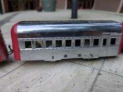 Hafner Overland Flyer M-10000 Streamliner Train Set Red And Chrome+Original Box