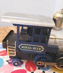 Vintage 1980s Great Western Royal Blue Toy Floor Steam Engine For Parts Repair