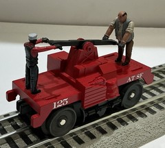 MTH RAIL KING 125 RED OPERATING “Bump & Go”HAND CAR. O/O-27 TESTED EXC COND