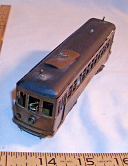 BRASS STREET TROLLEY ELECTRIC CAR HO SCALE