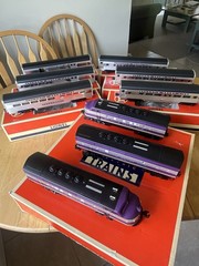 Lionel O Gauge Atlantic Coast Lines Locomotive A-B-A with 6 Cars Command Control