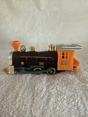 Steam Engine Strong Pull Back 6″ Die Cast & Plastic Stack Orange& Black in Color