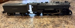 LIONEL # 1666E O-GAUGE DIECAST GUNMETAL STEAM ENGINE AND TENDER, PREWAR