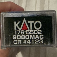 N SCALE KATO 176-5502 CR CONRAIL QUALITY EMD SD80MAC DIESEL #4123 Rapido NEW NIB