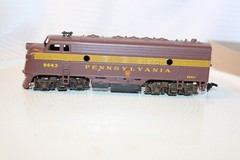 HO Scale Athearn, F7-A Diesel Locomotive, Pennsylvania, Brown, #9643 Built