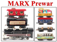 Marx Prewar 391 Canadian Pacific Freight Set “Automatic” Couplers 1938