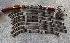 Marx Set 3996 O Gauge Red Commodore Vanderbilt Locomotive 5 Car Set Untested