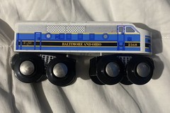 Lionel Baltimore and Ohio 2368 Wooden Diesel Locomotive Engine, Blue/Gray/Black