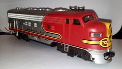 Vintage Atlas O Scale Santa Fe F9 Diesel Locomotive #6101 Roco Austria Chassis
