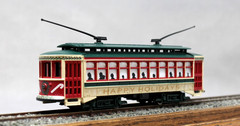 BACHMANN #61040 Happy Holidays Lighted Brill Trolley, RUNS GREAT, C8
