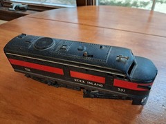 Vintage Lionel postwar Rock Island Diesel Locomotive Tested Works # 231
