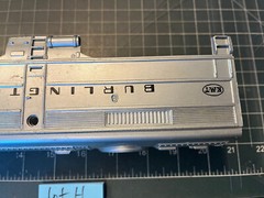 KMT Kusan Auburn Train 2716 ALCO DIESEL LOCOMOTIVE BURLINGTON SHELL PART LOT H