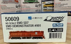 HO Scale Rapido EMD Demonstrator SD7 #991 DC/DCC/Sound/NIB