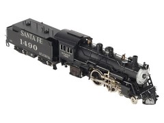 Balboa HO Scale BRASS AT&SF 4-4-2 Atlantic Steam Locomotive & Tender – Custom