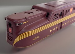 MTH O Scale 4856 GG-1 Shell Pennsylvania Diecast In Tuscan VG