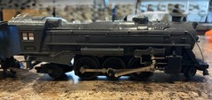 LIONEL # 1666E O-GAUGE DIECAST GUNMETAL STEAM ENGINE AND TENDER, PREWAR