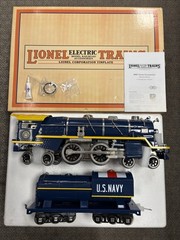+ Lionel MTH Standard Tinplate U.S. Navy 400E Steam Engine w/ PS.3 11-1068-1