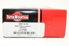 InterMountain HO DRGW Rio Grande F7 B Unit Diesel Locomotive #5672 DCC Sound