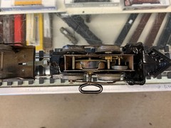HAFNER O27 GAUGE WIND UP STEAM ENGINE SP TENDER & OVERLAND COACHES GOOD SPRING