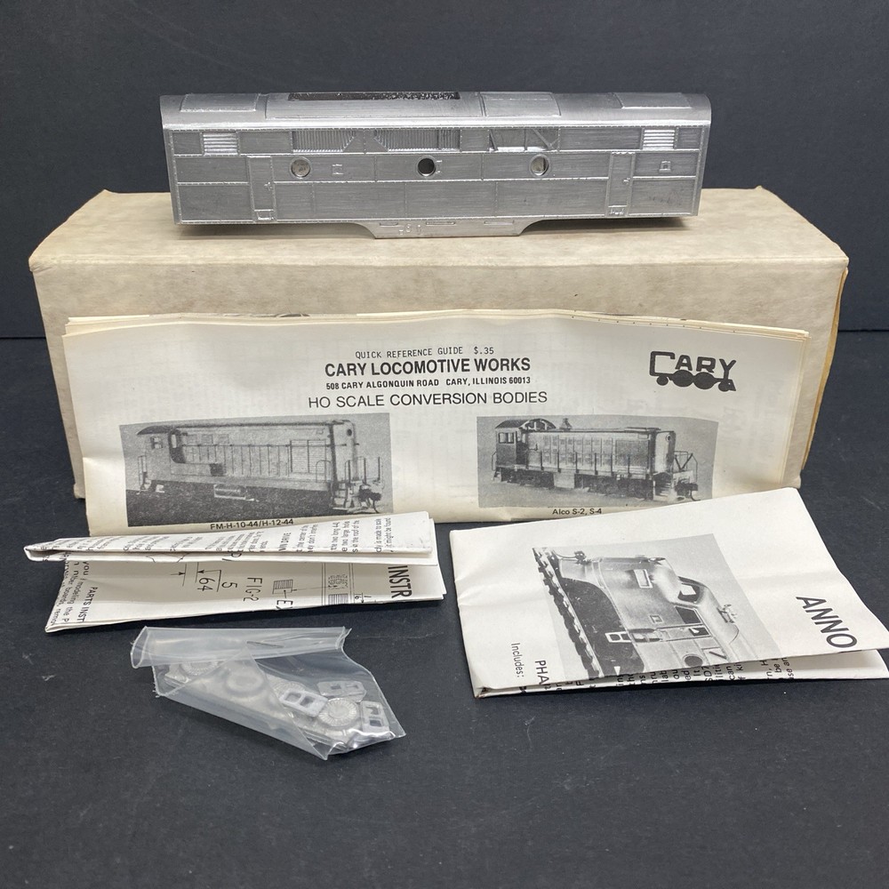 NOS Vintage CARY LOCOMOTIVE WORKS Diecast body diesel F3 B Phase 1 for Athearn