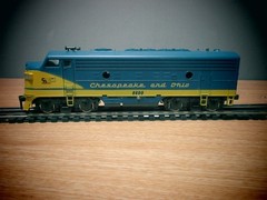 Atlas 6103 O Gauge Chesapeake and Ohio F-9 Diesel Locomotive 8600 TESTED O.B.