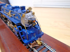 Franklin Mint-Mantua HO B&O Royal Blue Loco 4-6-2 & 12 Whl Tnder Runs+Brass Trim