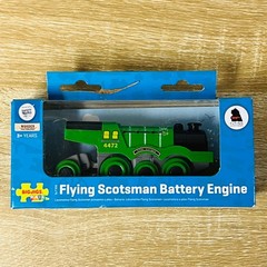 BigJigs Flying Scotsman Battery Motorised Wooden Railway Train Compatible Thomas