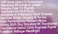 MTH 20-4912 O New York Central USRA 4-6-2 Diecast Pacific Steam Engine w/PS1 LN
