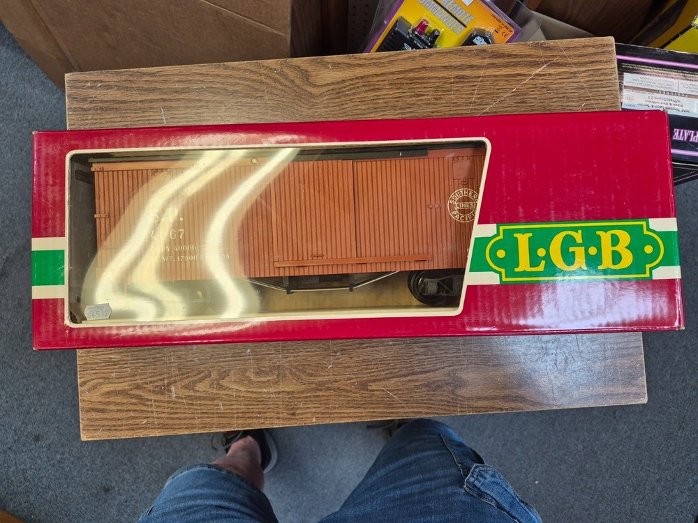 LGB 4067 SOUTHERN PACIFIC WOODSIDE BOX CAR PRE OWNED BOXED G SCALE 1:22.5