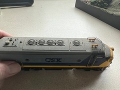 Athearn HO Scale F7A Diesel Engine CSX #116,F-7B #119,Custom ,Detailed, Dummies