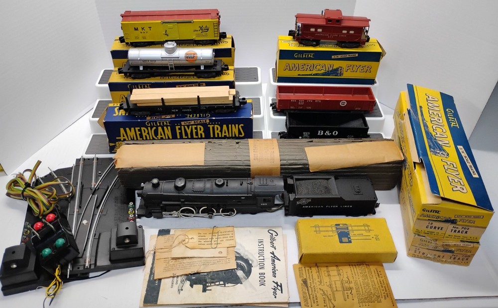 AMERICAN FLYER LINES C&NW #283 SET FROM 1956 WITH EXTRAS S GAUGE/USED