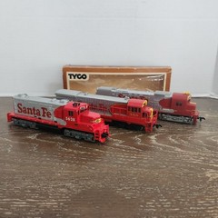 Lot of 3 Miscellaneous HO Santa Fe Diesel Locomotives Not Working/Parts Only