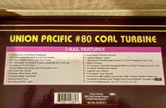 MTH Union Pacific #80 Coal Turbine Engine w/ Protosound 20-2214-1 w/BCR L/N OB