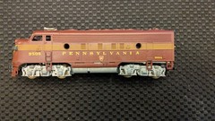 Athearn HO F7A diesel rubber belt drive, Antique, PRR #9506, No light