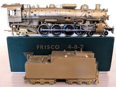 L@@K! *RARE PFM TOBY BRASS FRISCO 4-8-2 STEAM LOCO HO *RUNS G@@D *SUPER NICE!