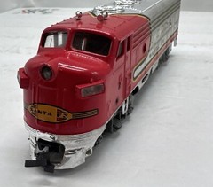 Bachmann Santa Fe Locomotive #307 Diesel Red Silver Tested Vintage Train