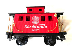 G Scale Rio Grande Caboose Car by Eztec (Scientific Toys), Road # 4067, Red