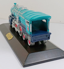 Lionel 1931 # 400E Blue Comet Locomotive Engine Display on Wood Base.