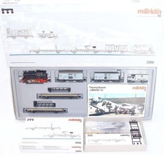 Marklin HO 1:87 WWII German Luftwaffe LOCOMOTIVE 2x JUNKERS AIRPLANE WAGON Set!