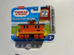 Fisher-Price THOMAS & FRIENDS *BRAKE CAR BRUNO* #43 ORANGE METAL ENGINE NEW! 3+