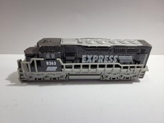 Freight Locomotive Pull Back Power Black & Silver 8263 Express Die Cast