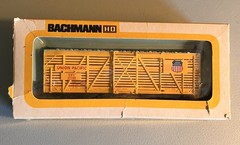 Vintage Bachmann HO Scale Union Pacific 41′ Wood Stock Car 1236 Used w/Box