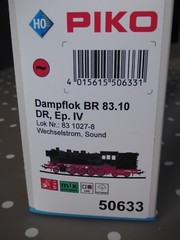 Märklin Ac Piko 50633 Sound Digital Neubau Tenderlok Br 83 1027-8 Dr Ep4 Neu Ovp