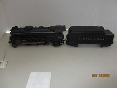 1951/1953 LIONEL O GAUGE 2026 2-6-2 STEAM LOCOMOTIVE WITH 2466T TENDER