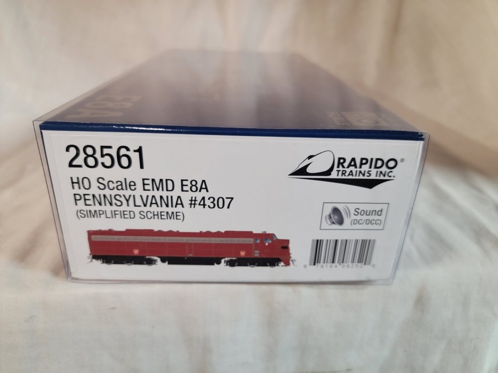 Rapido HO Trains #4307 Pennsylvania EMD E8A Diesel Engine w’ Sound 28561